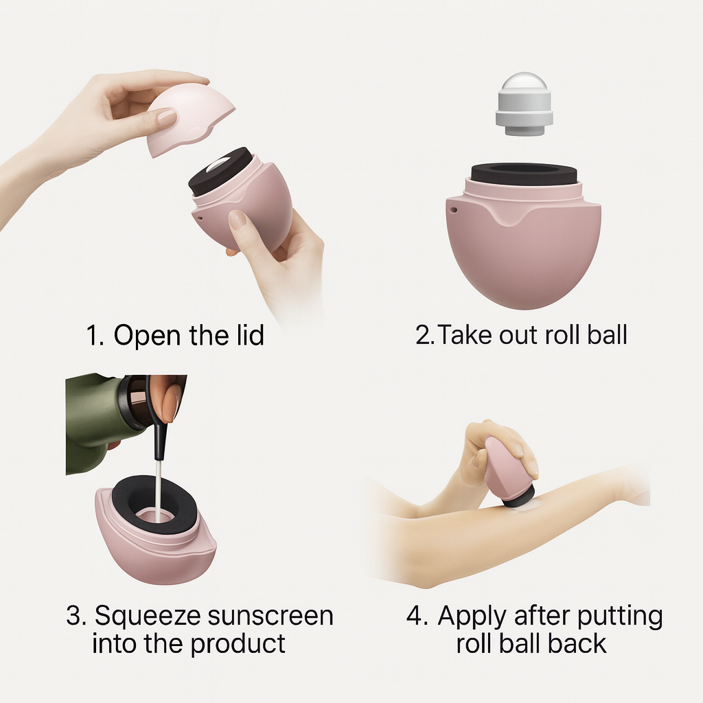 RollEase™ - Sunscreen Roller Applicator