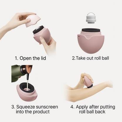 RollEase™ - Sunscreen Roller Applicator